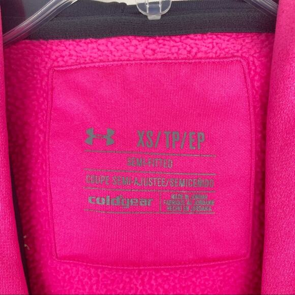 Under Armour Hot Pink Storm Fleece Hoodie Sz XS - Picture 6 of 9